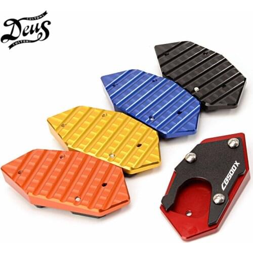 For HONDA CB500X CB500 X CB500F CB500 F 2014-2021 CNC Aluminum Motorcycle Side Stand Pad Enlargement Plate Kickstand Extension