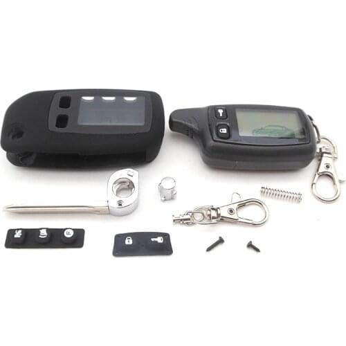 Russian Version Tomahawk TW9010 two way car alarm system Tomahawk TW-9010 + Case for TW9010 Keychain Tomahawk