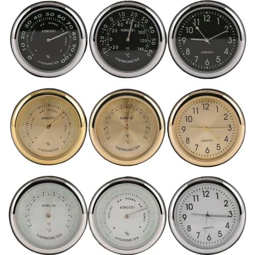 Car air conditioning air outlet thermometer car electronic watch indoor timetable clock quartz watch decoration accessories