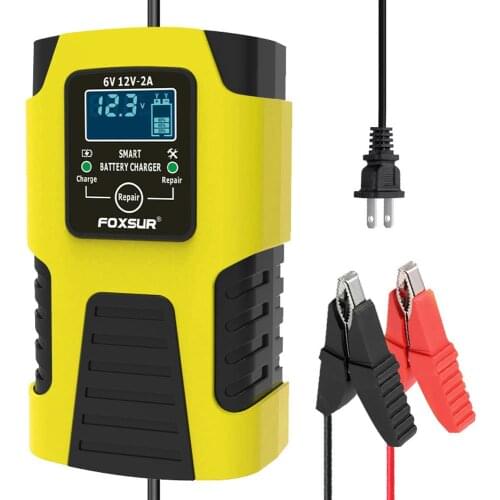 Car Battery Chargers 12V/2A 24V/2A Full Automatic Smart Battery Chargers Maintainer Chargers Battery Desulfator for Motorcycle