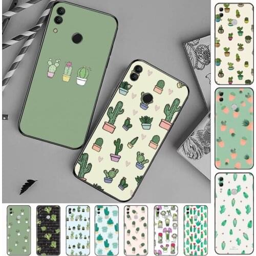Cute cactus plant painting Phone Case For Huawei Honor view 7a5.45inch 7c5.7inch 8x 8a 8c 9 9x 10 20 10i 20i lite pro coque