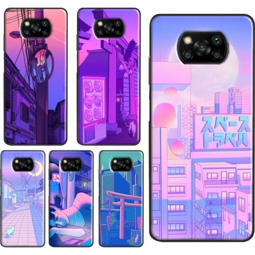 Pastel Japan Neo Tokyo Art For POCO F3 F1 F2 M3 X3 Pro Phone Case For Xiaomi Mi 10T Pro Mi Note 10 Lite Mi 11 Ultra