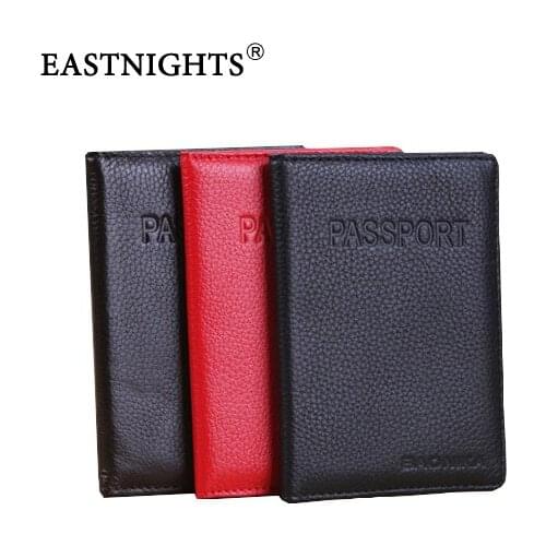 EASTNIGHTS genuine cow leather high quality brand travel passport holder card case passport protective sleeve passport cover 959