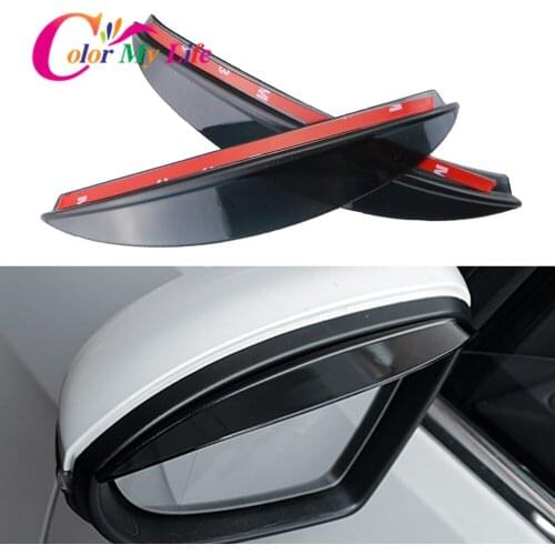 Color My Life 2Pcs/Set Rearview Mirror Rain Visor for Volkswagen VW Golf 7 MK7 7.5 2013 - 2019 Rear View Mirror Cover Trim