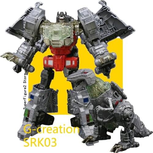 Transformation Action Figure G-creation SRK03 SRK-03 25CM ABS Grimlock KO Dinoking Cartoon Character Deformation Car Robot