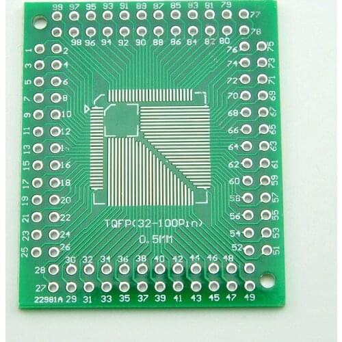 Glyduino FQFP TQFP LQFP 32 44 64 80 100 to DIP Adapter Plate PCB Board Converter