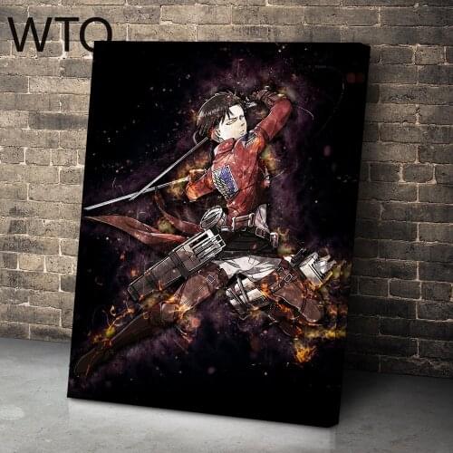 Canvas Painting Anime Attack on Titan Eren Jeager Poster and Printed Wall Art for Wall Room Decoration Canvas Art Surprise Box