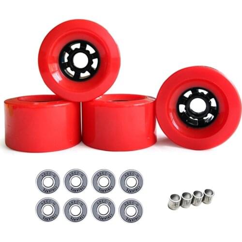 Top!-STRIKATE 4Pcs 90mm x 52mm Pro 78A Longboard Cruiser Wheels Flywheels Big Soft Longboard Skateboard Wheels