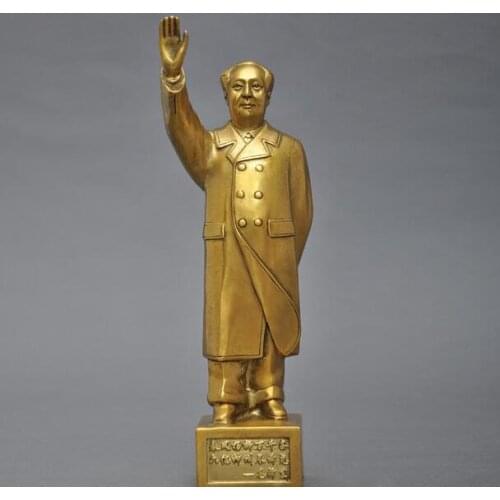 Pure copper Mao Zedong waved like living room home office desktop craft ornaments