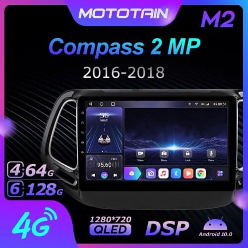 Mototain 6G+128G Android 10.0 Car Multimedia Radio Player for Jeep Compass 2 MP 2016 - 2018 Auto video Head Unit 4G LTE SPDIF