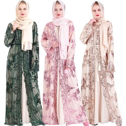 Muslim Dress Muslim Fashion Luxury Embroidery Muslim Women Abaya Middle East Long Dresses Kimono Belt Dubai Abaya Turkey