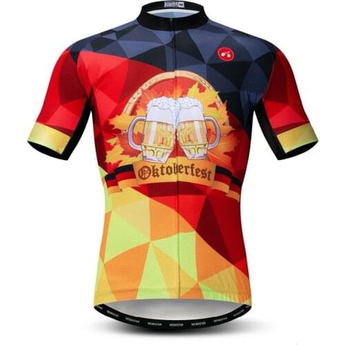 Germany 2019 cycling jersey Men Mountain Bike jersey Pro MTB Bicycle Shirts Short sleeve Team Road Tops Outdoor Sport red yellow