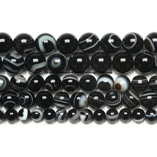 Natural Stone AAAA Quality Evil Eye Sardonyx Agates Round Loose Beads 6 8 10 12MM Pick Size For Jewelry Making