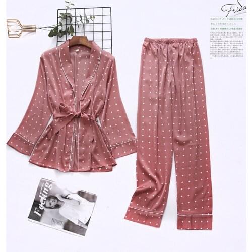Sexy Print Female 2PCS Pajamas Suit Home Clothing Intimate Lingerie Nightwear Homewear 2021 New Satin Nightgown Pyjamas