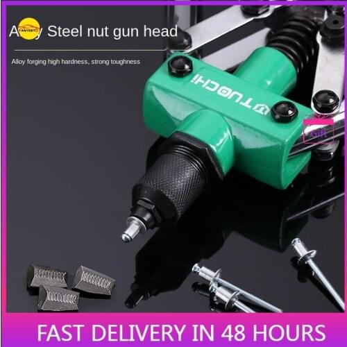 Pull Rivet Gun Double Rivet Tool Heavy Duty Single Handle Pull Core Nail Gun Repair Hand Tool