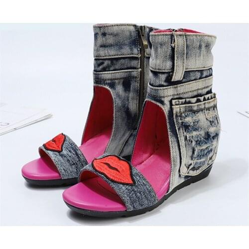 Женские ботильоны на танкетке Qmiiyall China At AliExpress