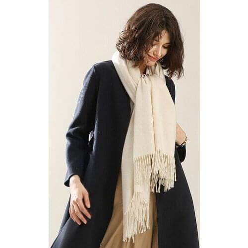 Wool scarf female winter Korean version of wild thick warm cashmere scarf shawl scarf Christmas gift