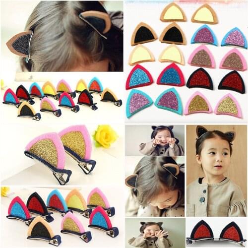 5 Pair Chic European Kids Gilr Cat Ears Trendy Kids DIY Trendy Infantile Kids Hair Accessories Children Headwear