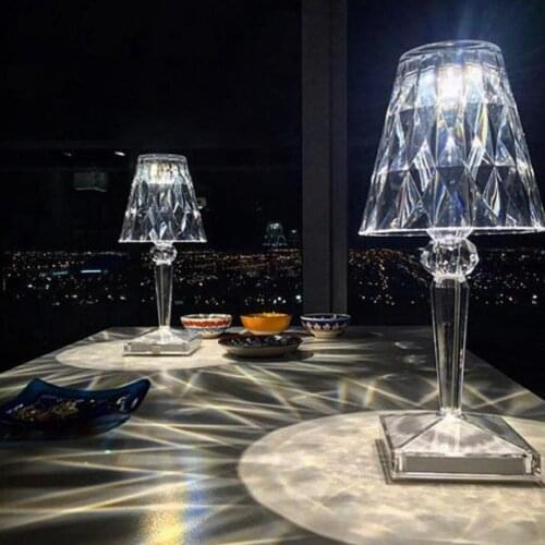 Modern Nordic Table Lamp Home Decor USB Charging Bedside Bedroom Living Room Dining Hall Night Light Creative Crystal Lighting