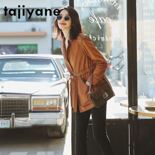 Made Jacket Womens of Genuine Leather 2021 Autumn Woman Genuine Sheepskin Jackets Female Clothing Coat Casaco TN544