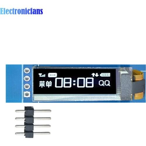 0.91 inch 128x32 128 32 I2C IIC Interface Serial White OLED LCD Display Module 0.91" 12832 SSD1306 LCD Screen for Arduino DIY