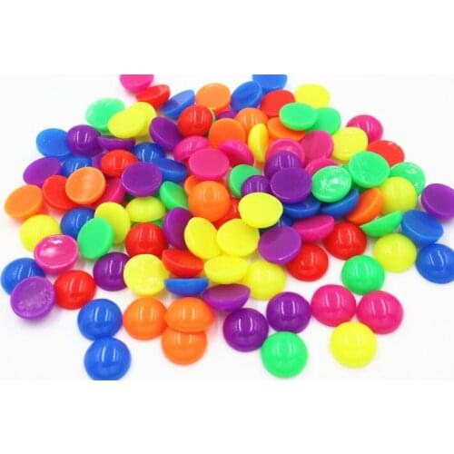 100pcs/lot flat back resin cabochons accessories DIY resin kawaii round mix colors 13mm