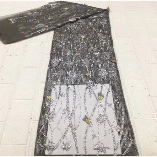 3D Flowers 2021 High Quality African Lace Fabric French Lace Fabric Tulle Nigerian Fabric For Wedding And Party Dress xc67-448