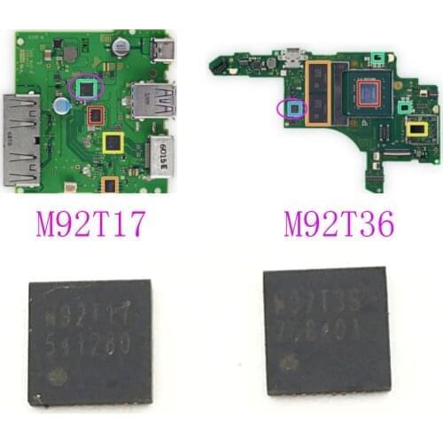 6PCS Pulled M92T36 For Nintendo Switch USB-C charging charge Power Supply IC For NS NX Console HDMI -compatible Chip M92T17