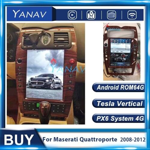 Car multimedia player with 12.1 inch android Vertical Screen For-Maserati Quattroporte 2008-2012 DVD player Car GPS navigation