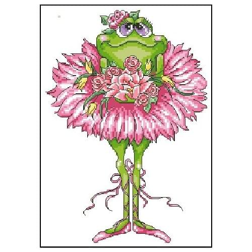 FREE Shipping High Quality cross stitch kit ballerina frog dancer
