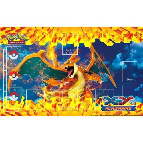 Pokemon Playmat Board Game Mat Charizard TCG Acessories Table Card Gaming Toys for Children