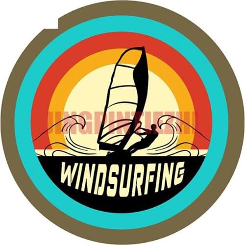 Creative Windsurfing Funny JDM Car Stickers 3D Funny Personality Scratch-proof Window Trunk Vehicle Decal Racing Helmet Stickers