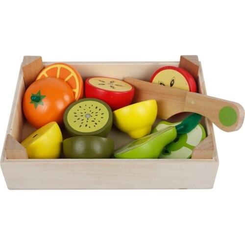 Magnetic Wooden Kitchen Cut Fruits Vegetables Vegetables Kids Cooking Kitchen Toy Food Pretend Play Educational Toys Gifts#g4