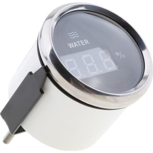 Marine Boat Digital Water Level Gauge 0ohm -190ohm 0-100% 2 inch - Black Chrome