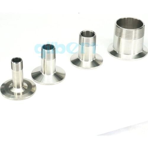 1/8" To 3" BSPT Male Thread x 0.5" 0.75" 1.5" 2" 2.5" 3" Tri Clamp Ferrule O/D 304 Stainless Steel Sanitary Fitting Homebrew