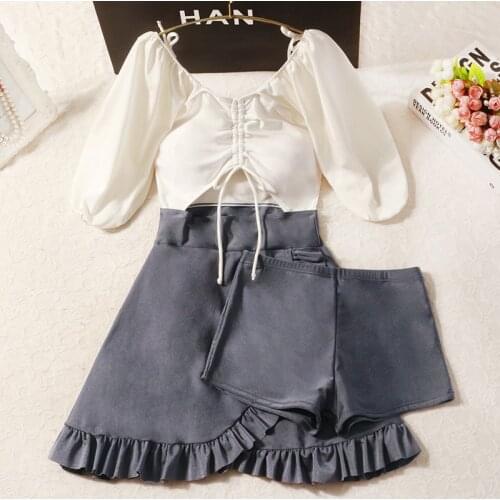 2021 New Women Short Sleeve One Piece Swimwear Swim Beach Dress Lace-Up Bathing Suit Summer Sexy Swimsuit Swimming Holiday Wear