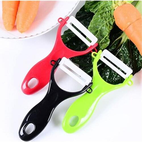 New Design Ceramic Safe Colorful Fruit Vegetable Potato Ceramic Peeler Kitchen Tools Helper 14*7cm Color Random