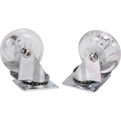 Transparent PU Caster Mute Universal Heavy Duty Furniture Wheel For Childrens Car Office Chair Swivel Casters