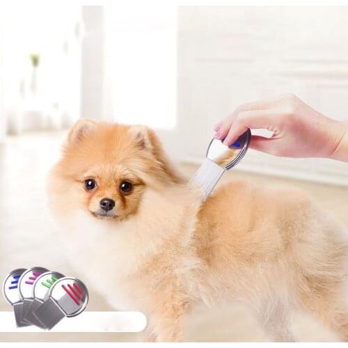 Pet Comb Dog Remove Hair Brush Stainless Steel Grooming Tool Dogs Flea Brushes Puppy Grooming Fur Cat Accessories Pets Products