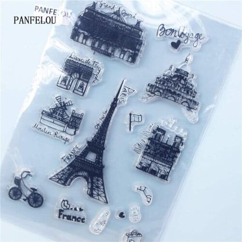 Romantic Tower Transparent Silicone Rubber Clear Stamps Cartoon For Scrapbooking/DIY Easter Wedding Album