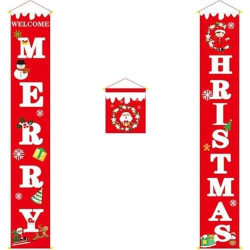 Christmas Couplet Banner Porch Sign Christmas Door Family Party Party Mall Holiday Hanging Decoration Supplies