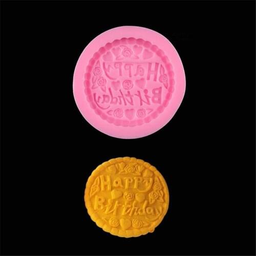 Happy Birthday Decorating Molds Cake Silicone Mold Sugarpaste Candy Chocolate Gumpaste Clay Mould