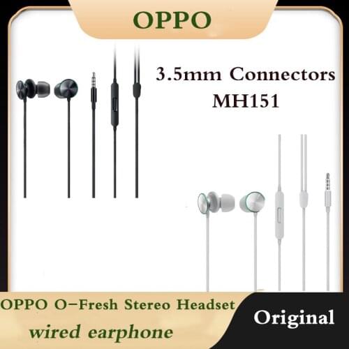 New OPPO O-Fresh stereo noise-cancelling earphone with HD MEMS microphone high resolution certified call 3.5mm wire-controlled