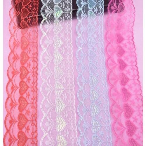 10 Yards Lace Ribbon Tape 78mm Width White Lace Trim Applique DIY Accessory Embroidered Net Cord for Sewing African Lace Fabric