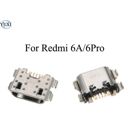 YuXi 10pcs/lot Charging Port Micro USB Connector USB Charger Dock For Redmi 6A 6 Pro 6Pro