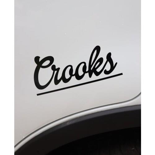 ZTTZDY 16.6CM*10CM Interesting Personality Crooks Words Motorcycle Car Sticker Vinyl ZJ2-0264