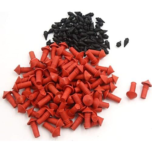 170Pcs Universal Mushroom Shaped Tire Repair Insert Plugs Red Black 7mm
