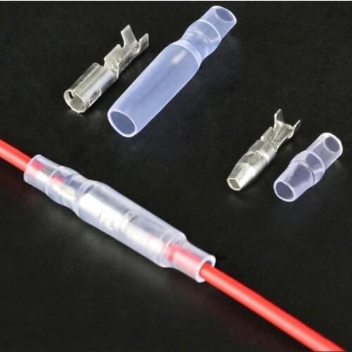 50pcs/Lot 4.0mm Bullet Terminal Electrical Car Wire Connector Female+Male+Case Precision Stamping Brass Terminal Set