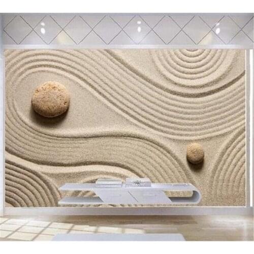 Beibehang Custom wallpaper HD 3D stereo fashion gray pebble beach sand living room background wall decoration papel de parede