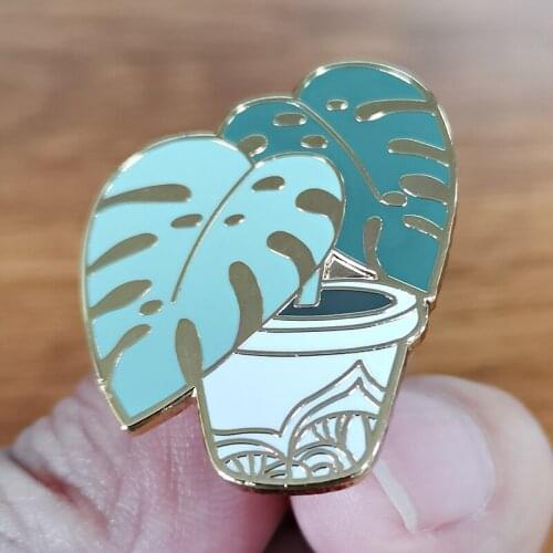 Monstera plant Brooch lets root for each other and watch each other grow Badge Jewelry